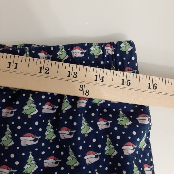 Vineyard Vines Flannel Pajama Pants Christmas Whales Santa Whale Mens Small Blue - Picture 6 of 9